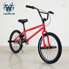 묘기자전거 BMX 입문용 20인치 익스트림 스포츠 성인, 빨간색