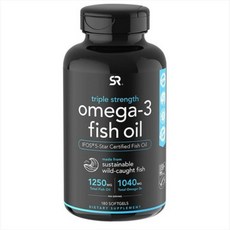 스포츠리서치 트리플 스트렝스 오메가-3 피쉬 오일 1250mg 소프트젤, 90캡슐, 1개