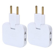3in1 틈새 돼지코 110볼트 멀티 변환 플러그 EU US 220v 플러그 화이트, 2개