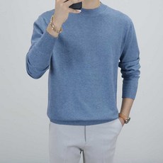 로코비전 부드러운 캐시미어 스판 니트 오버핏 비스코스 남자 스웨터