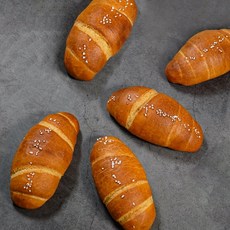 저칼로리 고단백 당뇨 다이어트에 좋은 유기농 밀과 국산 찹쌀로 만든 소금빵(오블롱-솔티드) 5개, 70g