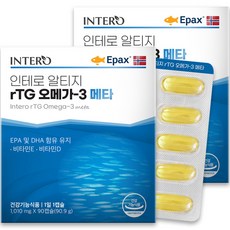 인테로 알티지 rTG 오메가 3 메타 90.9g, 90정, 2박스