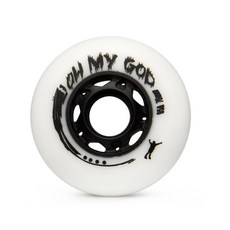95A 92A 인라인 스케이트 휠 내성 슬라이딩 FSK 72 76 80mm 롤러 타이어 경주 용 슬라이드, White 95A+80mm x 8 pcs