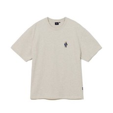 남자 여자 쿨 면 봄 반팔티 티셔츠 예일 (23SS) EMBROIDERY DAN TEE OATMEAL