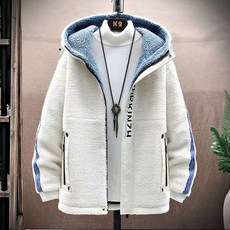폴리스자켓 고급 겨울 단톤 보아털 남자 집업 후리스 빅사이즈 아우터 플러스 벨벳 남성 겨울 뽀글이