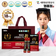 명품정 6년근 고려 홍삼스틱 진 + 쇼핑백 (1포당 진세노사이드 18mg), 1세트(10gx30포/총300g)