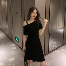 [국내당일발송]끼앤끼 오픈 원 숄더 섹시드레스 홀복 섹시원피스 빅사이즈홀복 클럽 파티복 M L XL 2XL 3XL 까지