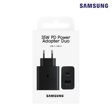 삼성전자 35W 초고속 PD3.0 PPS 듀얼포트 충전기 EP-TA220NBKGKR 유선충전기, 블랙, 1개