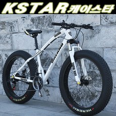 [케이스타] MTB 산악 광폭 타이어 자전거 팻바이크 30단 상세페이지 체크요망 (사은품 증정), 골드, 21단, 20인치