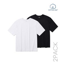 [빠른출고]/무신사 스탠다드안다르D 릴렉스 핏 크루 넥 반팔 티셔츠 2팩 RELAX FIT CREW NECK T-SHIRT 2PACK