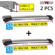 루프랙 루프렉 차종별 SUV 승용차 루프 캐리어 2 pcs 유니버설 도난 방지 잠금 카약 서핑 보드 랙 크로스 바 유니버설 도요타 포드 닛산 쌍용 기아, S5-S5