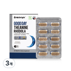 엔젯오리진 굿데이 테아닌 로디올라, 30정, 1350mg, 3개