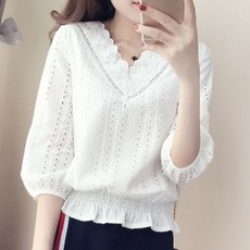 펀칭블라우스 아사면 여름 김숙 홈쇼핑 주크 블라우스 쥬크 홈쇼핑 베이비돌 셔츠