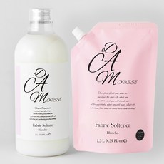 1+1 베베무스 오리지널베이비파우더향 섬유유연제 1L+1.3L 용기형+리필형, 2개, 2300ml