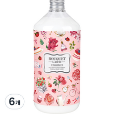 부케가르니 딥퍼퓸 섬유유연제 다마스크로즈, 1000ml, 6개