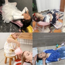 접이식 아기 욕조의자 샴푸의자 목욕의자, 블루