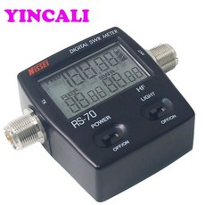 파워미터 새로운 RS-70 디지털 SWR/파워 미터 양방향 라디오 HF 1.6-60MHz M 유형 커넥터 전원 SWR 미터 워, 한개옵션0