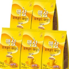 동서 맥심 모카골드 마일드 1kg 5개 자판기용커피믹스 믹스커피, 1개, 1개