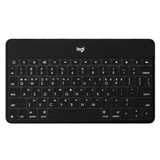 로지텍코리아 KEYS TO GO 애플 호환 블루투스 키보드, 일반형, Keys-To-Go, 시크 블랙
