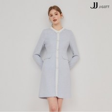 JJ지고트 프린지 배색 라인 트위드 원피스 GM3M0OPW1