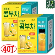 다농원 데일리 콤부차 레몬 20Tx2개 + 전용보틀 세트, 200g, 40포