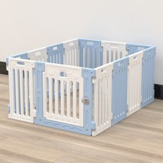 펫홈 강아지 고양이 반려동물 펜스 65cm 12+1 블루&화이트, 블루&화이트 12+1