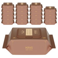 킹 프리미엄 저자극 엠보싱 아기물티슈 캡형 20팩 100매