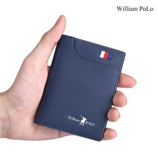 WilliamPOLO(윌리엄폴로) 195193A 명품소가죽 남성 카드지갑 명함 여성 남자 학생 미니 가죽 반지갑(국내당일발송)