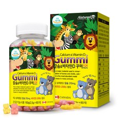 네추럴라이즈 칼슘 앤 비타민D 꾸미 60p, 150g, 1개