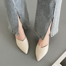 라블 여성용 스틸레토 힐 뮬슬리퍼 5cm