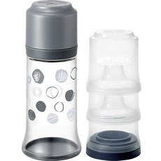 마더케이 일회용젖병 노꼭지 + 블록 젖꼭지 케이스, 1세트, 그레이