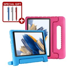 갤럭시탭A8 10.5 2022 에바폼 케이스 SM-X200 X200N X205 X205N 삼성 Lite, 에바폼케이스(파랑)+터치펜