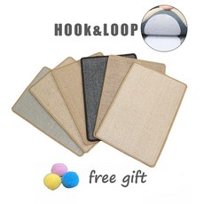 먼치킨캣타워 고양이놀이터 타일 거치대 진열대 전시대 고양이 Scratcher Sisal 매트 보드 스크래치에 대한 손톱 Scraper 나무 긁는 게시물 소파 가구 수호자, Hook and Loop+40x60cm