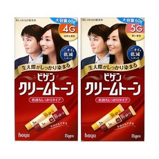 동아제약 비겐크림톤 바르는 새치 염색약 대용량(60g) 염모제, 4G 자연 밤색, 2개