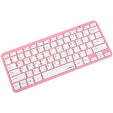 코시 모모 블루투스 키보드, 텐키리스, KB1371BT, 핑크
