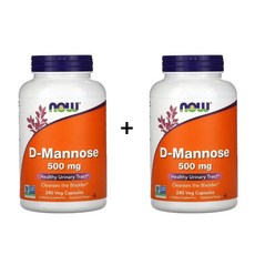(1+1) NOW Foods 나우푸드 D-Mannose 디만노스 디마노스 약들약 고약사 500 mg 240 Veg Capsules