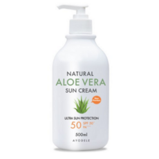 아요델 내추럴 알로에베라 선크림 SPF50+ PA+++, 500ml, 1개