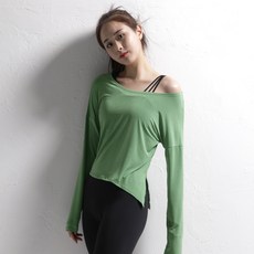 천상여우 여성용 내츄럴 이지 커버업 요가 티셔츠 2392