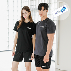 블랙몬스터핏 BLACKSET 쿨론 헬스복 운동복 트레이닝 세트