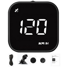 카몬드 자동차 HUD 헤드업디스플레이 계기판 GPS USB타입, 블랙