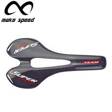 make speed 풀카본 전립선 자전거안장, 유광블랙