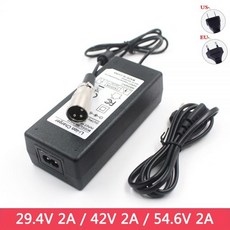 전동킥보드배터리 E 자전거 스마트 충전기 29.4V 2A / 42V 54.6V 호버 보드 DC 플러그 XLR 3P 18MM 24V 36V 48V Ebike 스쿠터용, 미국, 48V2A, 48V2A