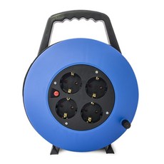 세이즈 X1 1.5SQ 4구 케이스형 케이블릴 블루 SEISE-HJR-2A, 10m, 1개