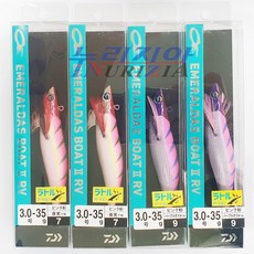다이와 정품 에메랄다스 보트2 RV 팁런에기/무늬오징어에기/래틀내장/갑오징어, 3호 35g-07 야광핑크
