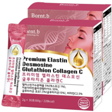 본트비 프리미엄 엘라스틴 데스모신 글루타치온 콜라겐C, 2g, 60포