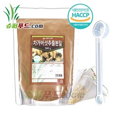 HACCP 식약처 인증 러시아 차가버섯 분말 100% 러시아의 산삼 베타글루칸 차가버섯가루 백세식품 차가버섯추출분말 + 슈퍼푸드.com 연자육 티백, 1세트, ( 팩 500g + 1g )