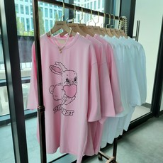 바니바니 뉴진스 토끼 여성 반팔 티셔츠 2color