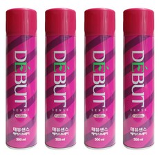 데뷰 센스 헤어 스프레이(후로랄), 4개, 300ml