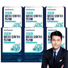 뉴트리원 초임계 식물성 알티지 오메가3 트리플 저온초임계추출 EPA DHA rTG 오메가3 비타민E 비타민D 6중복합기능성, 30캡슐, 6박스