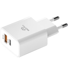 맥스틸 25W 초고속 충전기 C타입 PPS 지원 2포트 GM-TC2CU25, 화이트, 1개